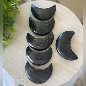 Black tourmaline Crescent Moon